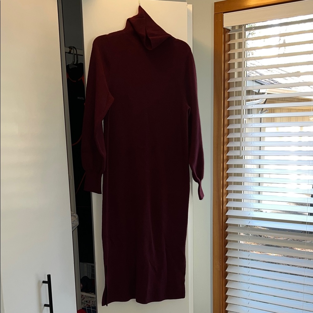 Caslon Burgundy Long Sleeve Dress